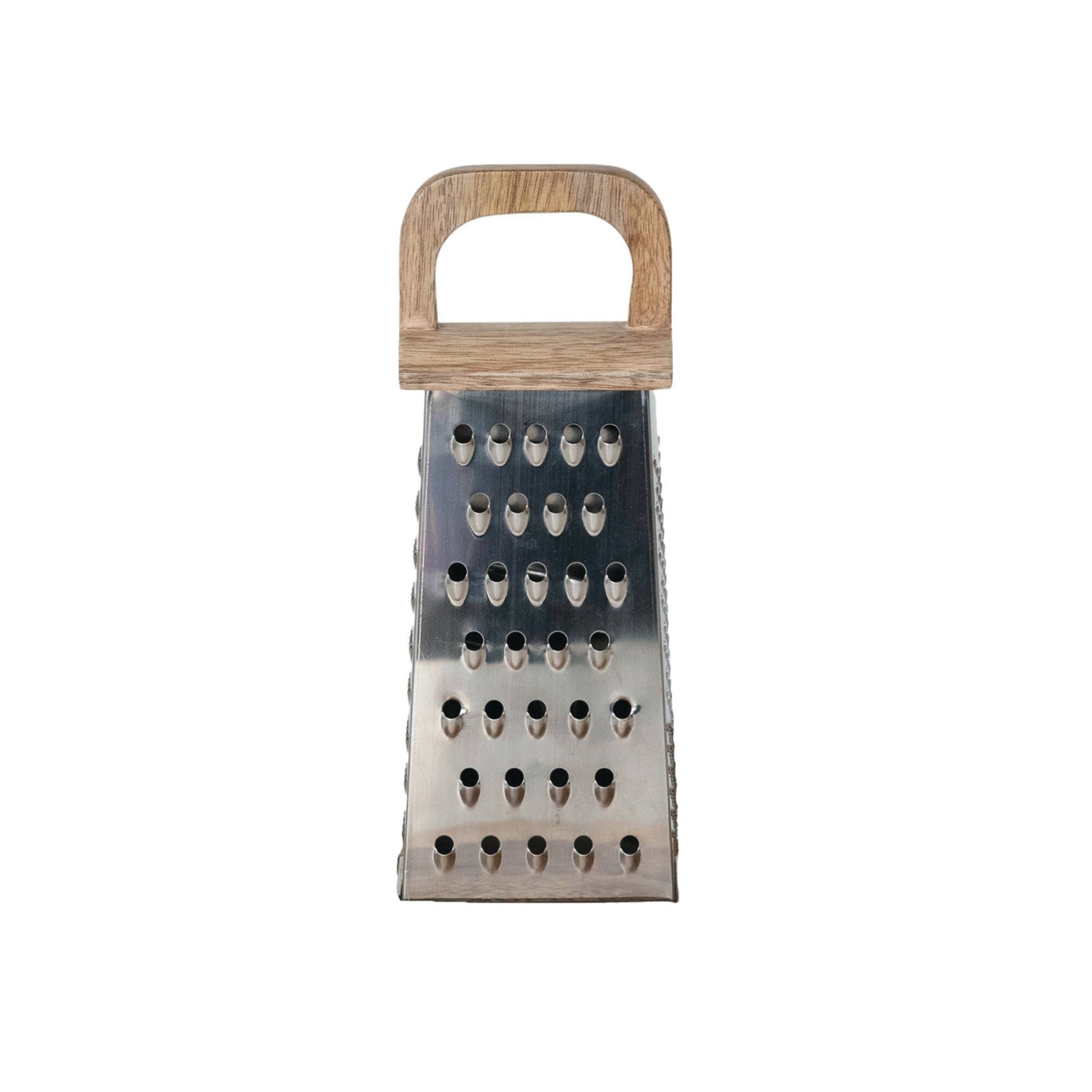 Hello Honey® Steel Grater & Mango Wood Cheese Board Set